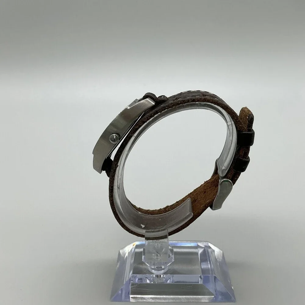 Fossil JR-8517 Womens Watch 25mm Ombre Dial Brown Leather Cuff Date New Battery